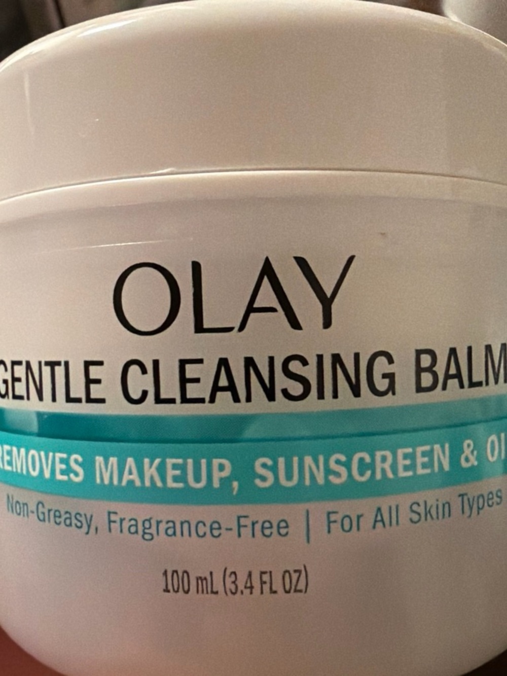 OLAY Gentle Cleansing Balm in White and Teal Accents